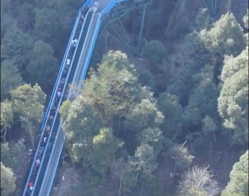 浙江台州神仙居景区,现在爬山都用电梯了,景区电梯直达山顶